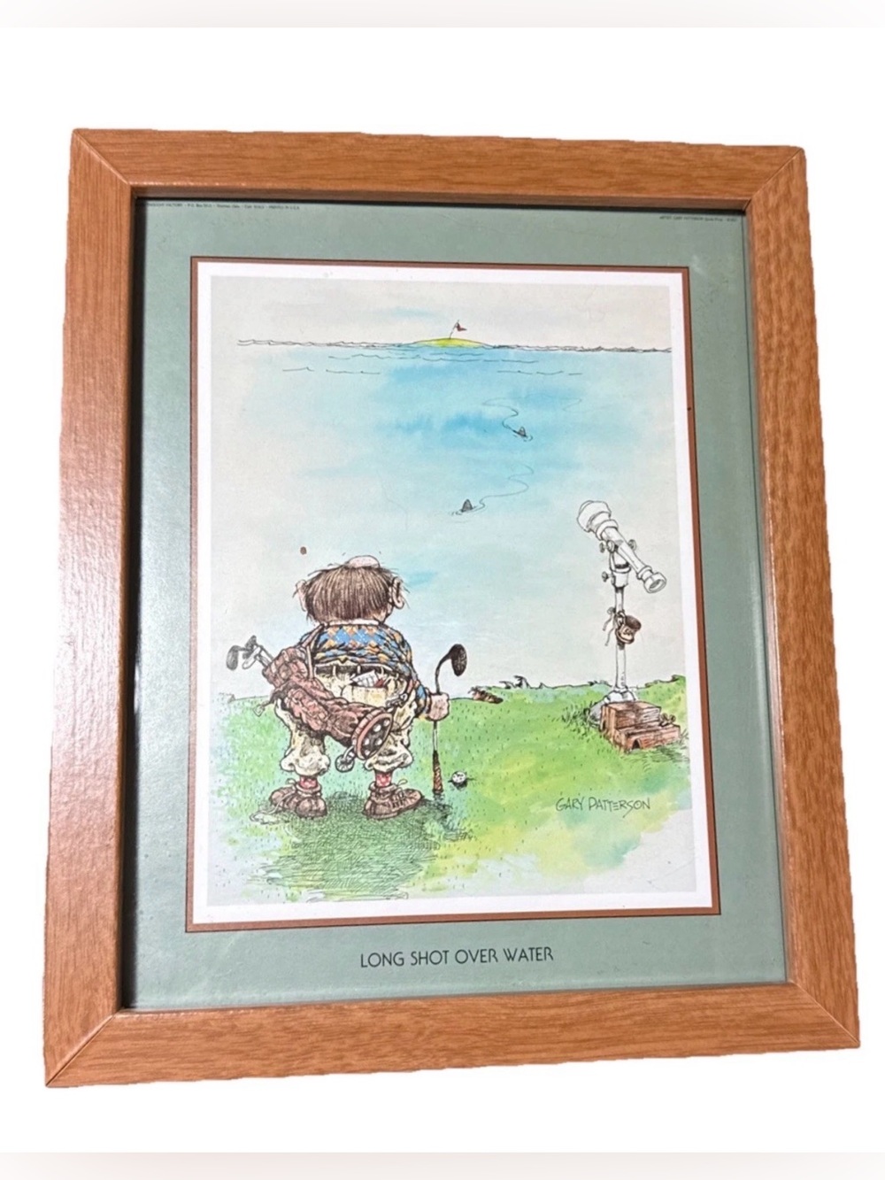 Vintage Gary Patterson Golf Framed Print Set - Long Shot Over Water & More
